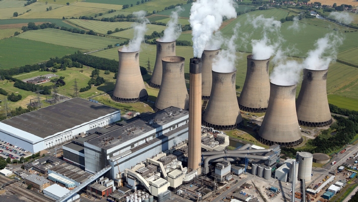 The UK has already met its first and second carbon budgets and is on track to meet the third. Pictured: The SSE Ferrybridge coal power station